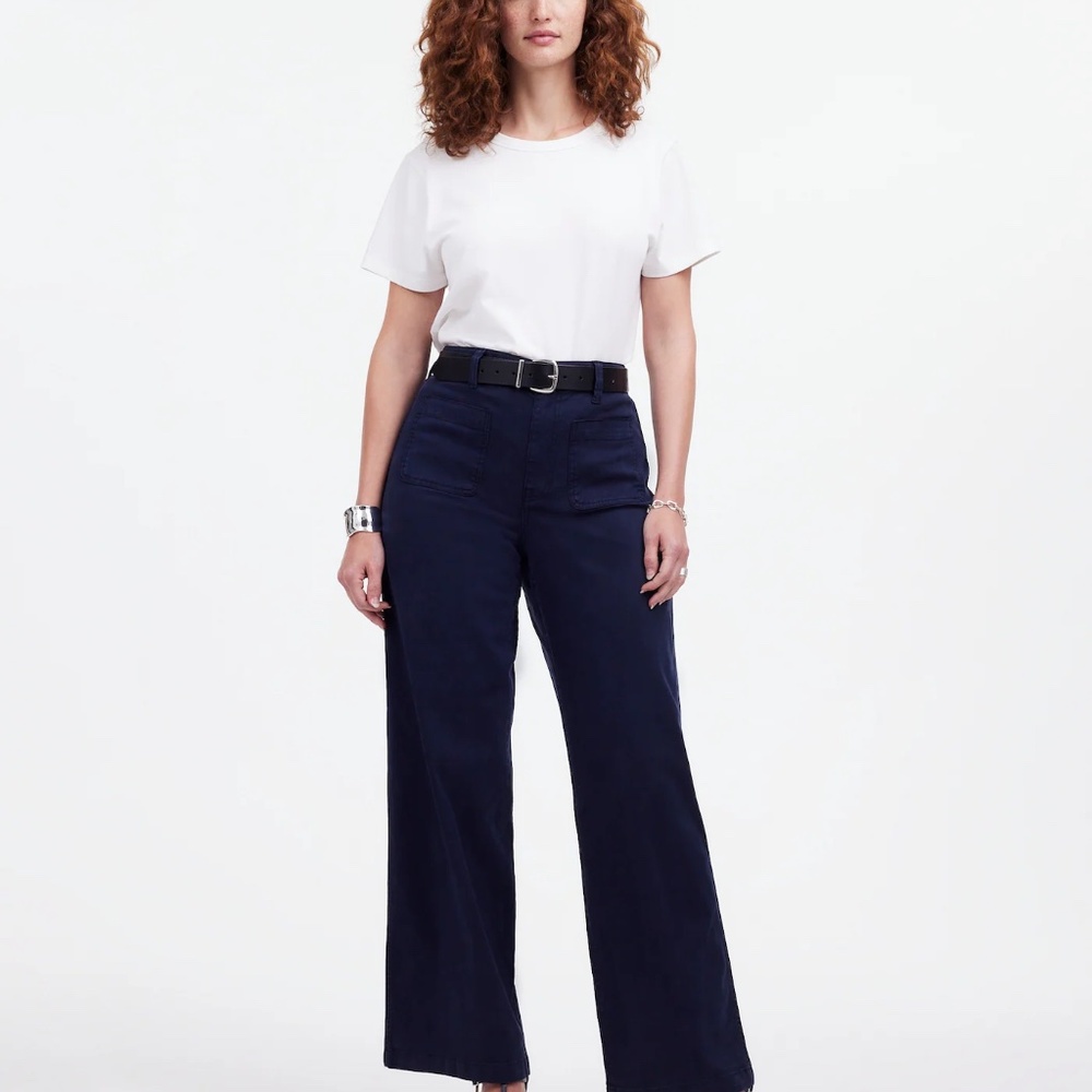 the curvy emmett wide leg pant patch pocket edit item ns354 Size 30 madewell